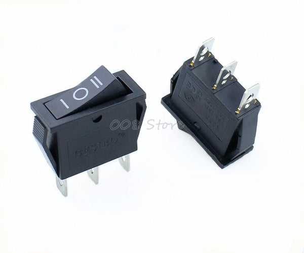 Planet Gates 200001056 5 Pcs X AC 15A 250V /20A 125V 3 Pin SPDT KCD3 ON-OFF-ON 3 Position BLACK Boat Rocker Switch