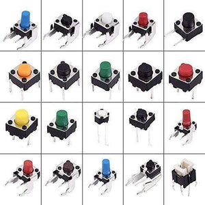 Planet Gates 200001056 500pcs Assorted Key Push Button Touch Micro Switch Kit Car Remote Control Tablet PC Repair Package Tactile Interruptor Connector