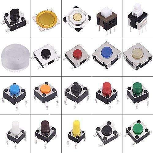 Planet Gates 200001056 500pcs Assorted Key Push Button Touch Micro Switch Kit Car Remote Control Tablet PC Repair Package Tactile Interruptor Connector