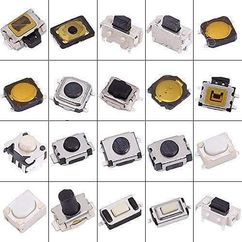 Planet Gates 200001056 500pcs Assorted Key Push Button Touch Micro Switch Kit Car Remote Control Tablet PC Repair Package Tactile Interruptor Connector
