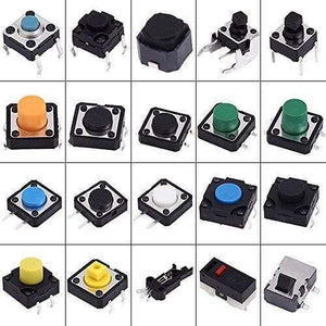 Planet Gates 200001056 500pcs Assorted Key Push Button Touch Micro Switch Kit Car Remote Control Tablet PC Repair Package Tactile Interruptor Connector