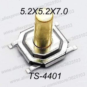 Planet Gates 200001056 50PCS/LOT SMD 4*4*1.5MM~7MM 4X4X1.5MM~7MM 5.2mm X 5.2mm Tactile Tact Push Button Micro Switch Momentary Push Button Copper Head