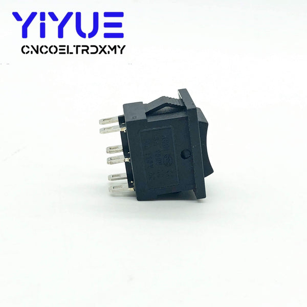 Planet Gates 200001056 5pcs KCD1 Black 3 Position Toggle Micro Switches 6A/250VAC 10A/125VAC (ON / Off / On) 6Pin Rocker Switch