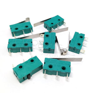 Planet Gates 200001056 7 different types 1 Hzy Mini  Micro Switch Roller Lever Arm SPDT Snap Action LOT 5A 250V KW4-OZ KW4A NC-NO-C With Pulley 3 Feet Stroke Limit Switch