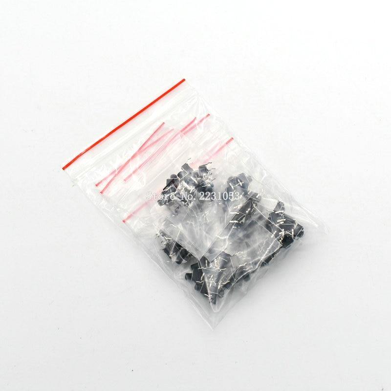 Planet Gates 200001056 7 Values 70pcs 6X6x4.3/5/6/7/8/9/10mm Tact Switch Tactile Push Button Switch Kit Sets DIP 4P Micro Switch New