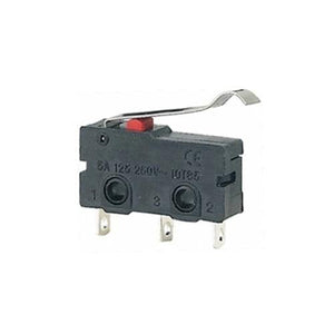 Planet Gates 200001056 Arc Lever 5Pcs Mini Micro Limit Switch NO NC 3 Pins PCB Terminals SPDT 5A 125V 250V 29mm Roller Arc Lever Snap Action Push Microswitches