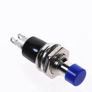 Planet Gates 200001056 Blue 10Pcs PBS-110 7MM Momentary Push Button Switch Press The Reset Switch Momentary ON OFF Push Button Micro Switch Normally Open NO