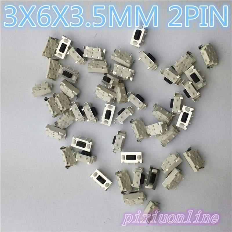Planet Gates 200001056 G71Y High Quality 50pcs/lot SMT 3X6X3.5MM 2PIN Tactile Tact Push Button Micro Switch G71 Momentary