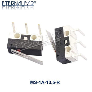 Planet Gates 200001056 Micro Limit Switch Momentary Push Button Switch 1A 125V AC Mouse Switch 3Pins Long Handle Roller Lever Arm SPDT 12* 6 *6mm