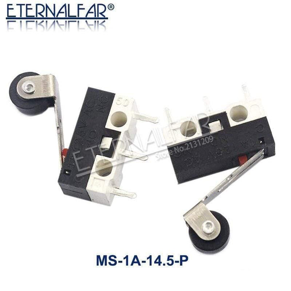Planet Gates 200001056 Micro Limit Switch Momentary Push Button Switch 1A 125V AC Mouse Switch 3Pins Long Handle Roller Lever Arm SPDT 12* 6 *6mm