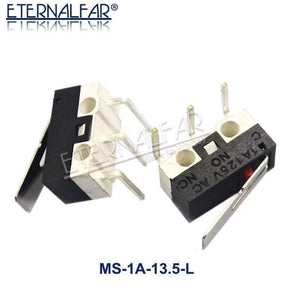 Planet Gates 200001056 Micro Limit Switch Momentary Push Button Switch 1A 125V AC Mouse Switch 3Pins Long Handle Roller Lever Arm SPDT 12* 6 *6mm