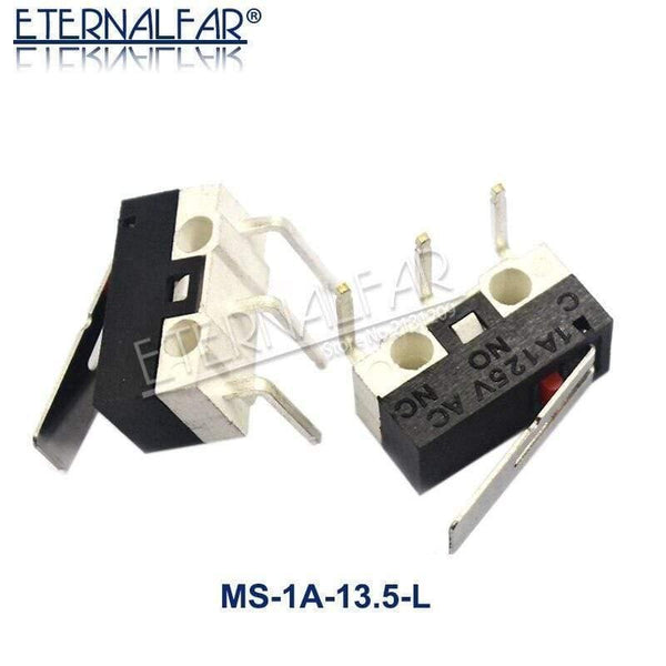 Planet Gates 200001056 Micro Limit Switch Momentary Push Button Switch 1A 125V AC Mouse Switch 3Pins Long Handle Roller Lever Arm SPDT 12* 6 *6mm