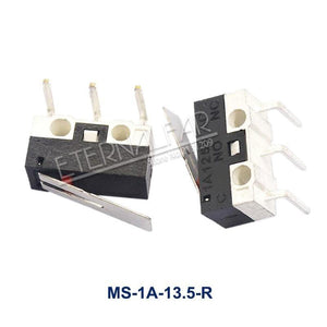 Planet Gates 200001056 MS-1A-13.5-R / 5 Pieces-lot Micro Limit Switch Momentary Push Button Switch 1A 125V AC Mouse Switch 3Pins Long Handle Roller Lever Arm SPDT 12* 6 *6mm