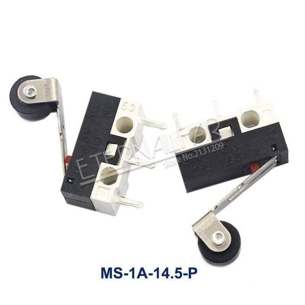 Planet Gates 200001056 MS-1A-14.5-P / 5 Pieces-lot Micro Limit Switch Momentary Push Button Switch 1A 125V AC Mouse Switch 3Pins Long Handle Roller Lever Arm SPDT 12* 6 *6mm