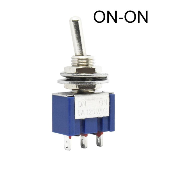 Planet Gates 200001056 ON-ON 3pin 2PCS 6mm Switches Miniature Toggle Switch Single Pole Double Throw Mini Waterproof Cap Smart Micro Switch Electronic Gadgets 6A