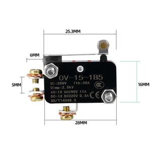Planet Gates 200001056 OV-15-1B5A / 5Pcs Micro Limit Switch Momentary OV-15-1C25 OV-151-1C25 OV-152-1C25 OV-153-1C25 OV-154-1C25 OV-155-1C25 OV-156-1C25 OV-15-1B5