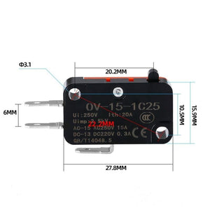 Planet Gates 200001056 OV-15-1C25 / 5Pcs Micro Limit Switch Momentary OV-15-1C25 OV-151-1C25 OV-152-1C25 OV-153-1C25 OV-154-1C25 OV-155-1C25 OV-156-1C25 OV-15-1B5