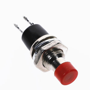 Planet Gates 200001056 Red 10Pcs PBS-110 7MM Momentary Push Button Switch Press The Reset Switch Momentary ON OFF Push Button Micro Switch Normally Open NO