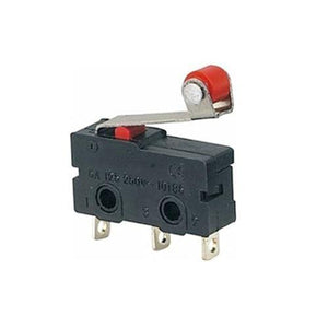 Planet Gates 200001056 Roller Lever 5Pcs Mini Micro Limit Switch NO NC 3 Pins PCB Terminals SPDT 5A 125V 250V 29mm Roller Arc Lever Snap Action Push Microswitches