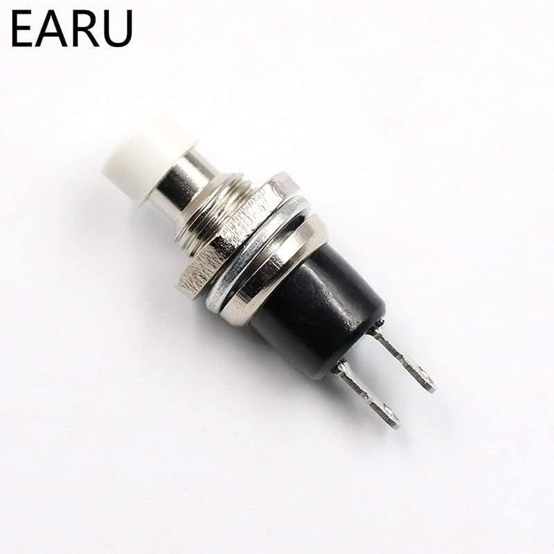 10Pcs Mini Micro DIY 7mm Thread 2 Pins Momentary Push Button Switch Re ...
