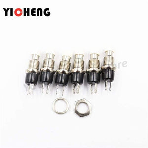 Planet Gates 200001056 white / PBS-110 NO 6pcs Small Round Button PBS-110/NO PBS-111/NC 2 Foot Self-resetting No Lock Switch Button Switch 7MM Miniature Color Mixing