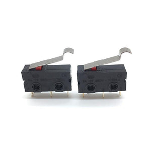 Planet Gates 200001056 With R Lever 21mm 10PCS Mini Micro Switch Roller ARC Lever SPDT Snap Action 3A 250V AC 5A 125V NC-NO-C With Pulley 3 Pins Stroke Limit Switch