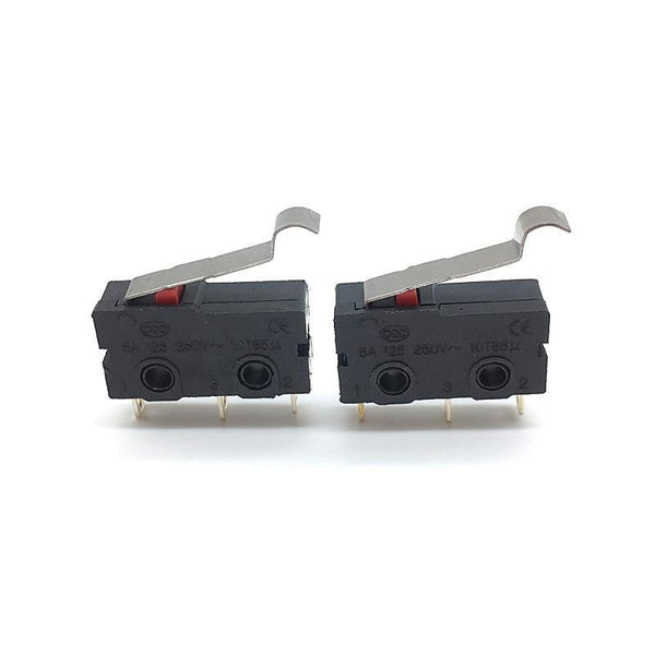 Planet Gates 200001056 With R Lever 21mm 10PCS Mini Micro Switch Roller ARC Lever SPDT Snap Action 3A 250V AC 5A 125V NC-NO-C With Pulley 3 Pins Stroke Limit Switch