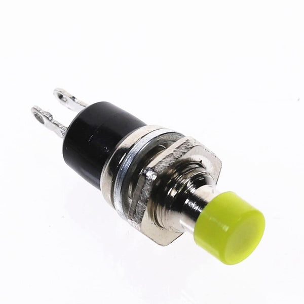 Planet Gates 200001056 Yellow 10Pcs PBS-110 7MM Momentary Push Button Switch Press The Reset Switch Momentary ON OFF Push Button Micro Switch Normally Open NO