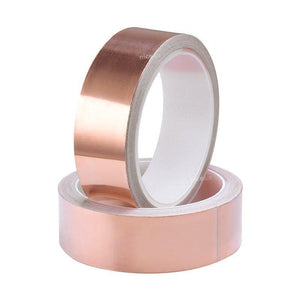 Planet Gates 200001762 10meter Adhesive Conductive Copper Foil Tape 8/20/30/50mm Shield Eliminate EMI Anti-static Single-sided Repair Tape Thick0.06mm