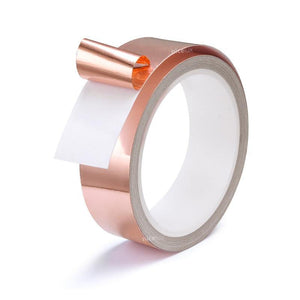 Planet Gates 200001762 10meter Adhesive Conductive Copper Foil Tape 8/20/30/50mm Shield Eliminate EMI Anti-static Single-sided Repair Tape Thick0.06mm