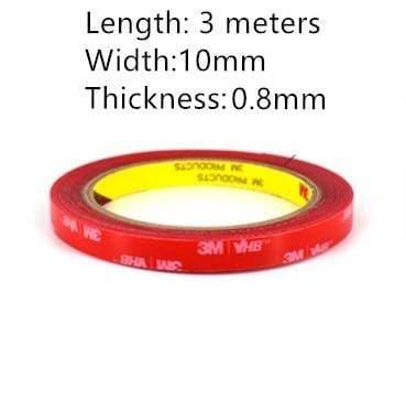 Planet Gates 200001762 10mm / 3M / 0.8mm 3M VHB Acrylic Adhesive Double-sided FoamTape Strong Adhese Pad IP68 Waterproof High-quality Reuse Home Car Office Decor AA8809