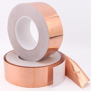 Planet Gates 200001762 20 Meters 5/6/8/10/15/20/30/40/50mm Single Conductive Adhesive Copper Foil Tape EMI Shielding Heat Resist For Electric Guita