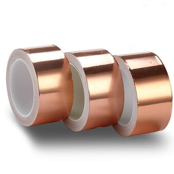 Planet Gates 200001762 20 Meters 5/6/8/10/15/20/30/40/50mm Single Conductive Adhesive Copper Foil Tape EMI Shielding Heat Resist For Electric Guita