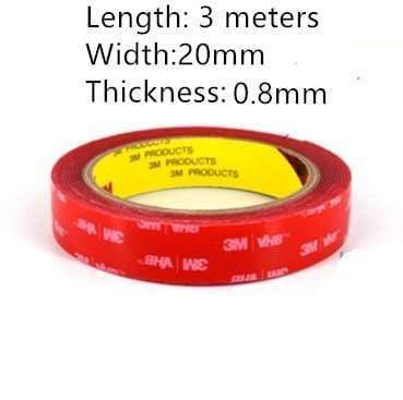 Planet Gates 200001762 20mm / 3M / 0.8mm 3M VHB Acrylic Adhesive Double-sided FoamTape Strong Adhese Pad IP68 Waterproof High-quality Reuse Home Car Office Decor AA8809