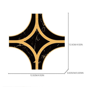 Planet Gates 200001762 20pcs  A Diagonal 5M Black Gold Self Adhesive Tile Sticker Waterproof Wall Gap Sealing Tape Strip Floor Tile Beauty Seam Sticker Home Decoration