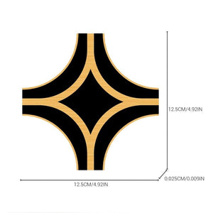 Planet Gates 200001762 20pcs B Diagonal 5M Black Gold Self Adhesive Tile Sticker Waterproof Wall Gap Sealing Tape Strip Floor Tile Beauty Seam Sticker Home Decoration