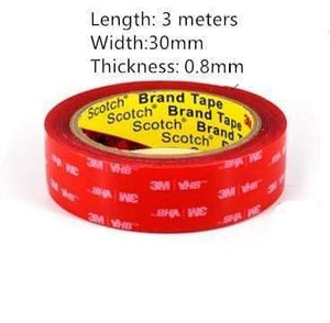 Planet Gates 200001762 30mm / 3M / 0.8mm 3M VHB Acrylic Adhesive Double-sided FoamTape Strong Adhese Pad IP68 Waterproof High-quality Reuse Home Car Office Decor AA8809