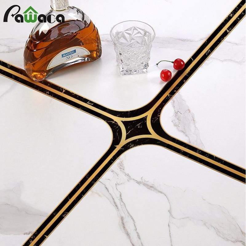 Planet Gates 200001762 5M Black Gold Self Adhesive Tile Sticker Waterproof Wall Gap Sealing Tape Strip Floor Tile Beauty Seam Sticker Home Decoration