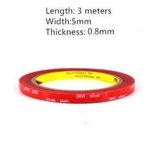 Planet Gates 200001762 5mm / 3M / 0.8mm 3M VHB Acrylic Adhesive Double-sided FoamTape Strong Adhese Pad IP68 Waterproof High-quality Reuse Home Car Office Decor AA8809