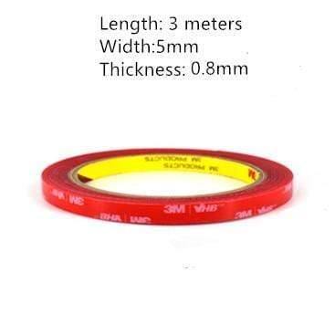 Planet Gates 200001762 5mm / 3M / 0.8mm 3M VHB Acrylic Adhesive Double-sided FoamTape Strong Adhese Pad IP68 Waterproof High-quality Reuse Home Car Office Decor AA8809