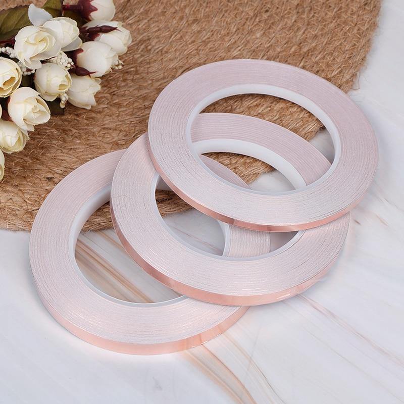 Planet Gates 200001762 5mm Width 30m Length Single Side Conductive Copper Foil Tape CU 99.98% Adhesive Shielding Heat Resist Tape (5mm)