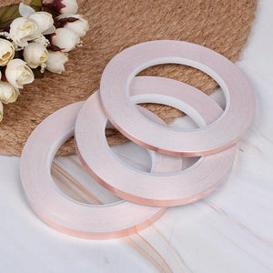 Planet Gates 200001762 5mm Width 30m Length Single Side Conductive Copper Foil Tape CU 99.98% Adhesive Shielding Heat Resist Tape (5mm)