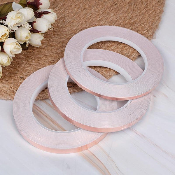 Planet Gates 200001762 5mm Width 30m Length Single Side Conductive Copper Foil Tape CU 99.98% Adhesive Shielding Heat Resist Tape (5mm)