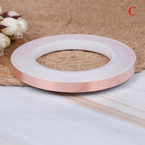 Planet Gates 200001762 5mm Width 30m Length Single Side Conductive Copper Foil Tape CU 99.98% Adhesive Shielding Heat Resist Tape (5mm)