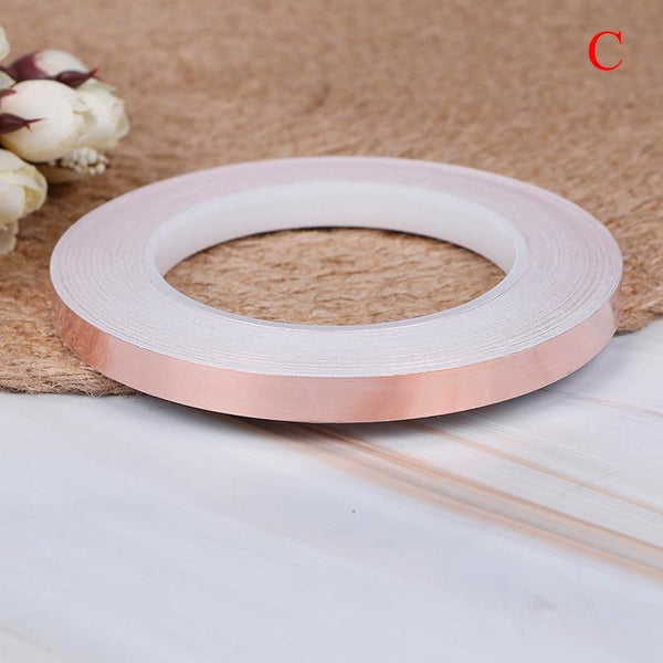 Planet Gates 200001762 5mm Width 30m Length Single Side Conductive Copper Foil Tape CU 99.98% Adhesive Shielding Heat Resist Tape (5mm)