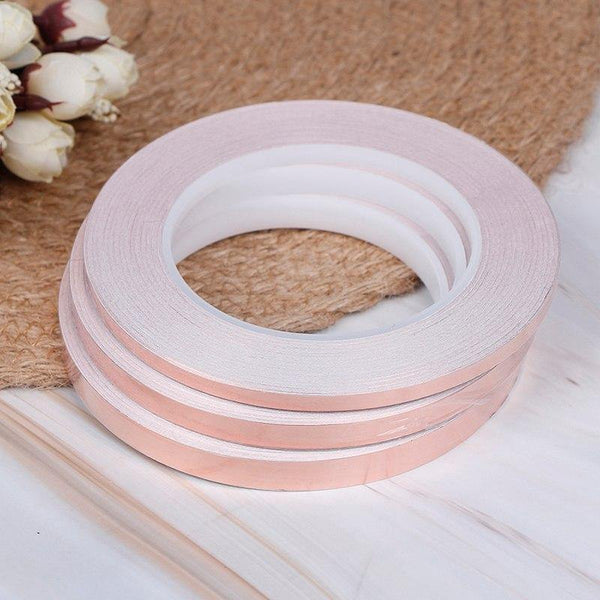 Planet Gates 200001762 5mm Width 30m Length Single Side Conductive Copper Foil Tape CU 99.98% Adhesive Shielding Heat Resist Tape (5mm)