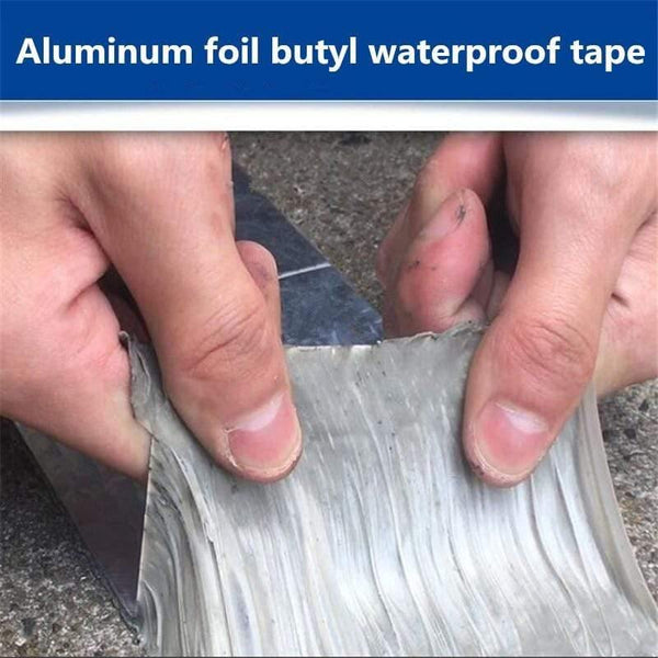 Planet Gates 200001762 Aluminum Foil Butyl Rubber Tape Self Adhesive High Temperature Resistance Waterproof For Roof Pipe Repair Stop Leak Sticker