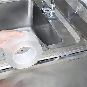 Planet Gates 200001762 Home Kitchen Sink Gap Waterproof Mold Strong Self-adhesive Transparent Tape Bathroom Gap Self-adhesive Water Seal Tool