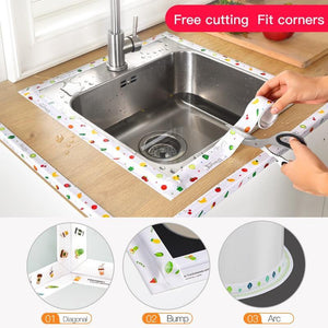 Planet Gates 200001762 Kitchen Sink Waterproof Sticker Anti-mold Waterproof Tape Bathroom Countertop Toilet Gap Self-adhesive Seam Stickers