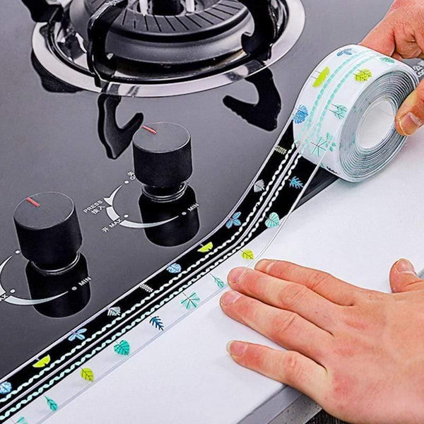 Planet Gates 200001762 Kitchen Sink Waterproof Sticker Transparent Anti-mold Bathroom Sealing Tape Stove Gap Self Adhesive Sticker Countertop Gap Strip